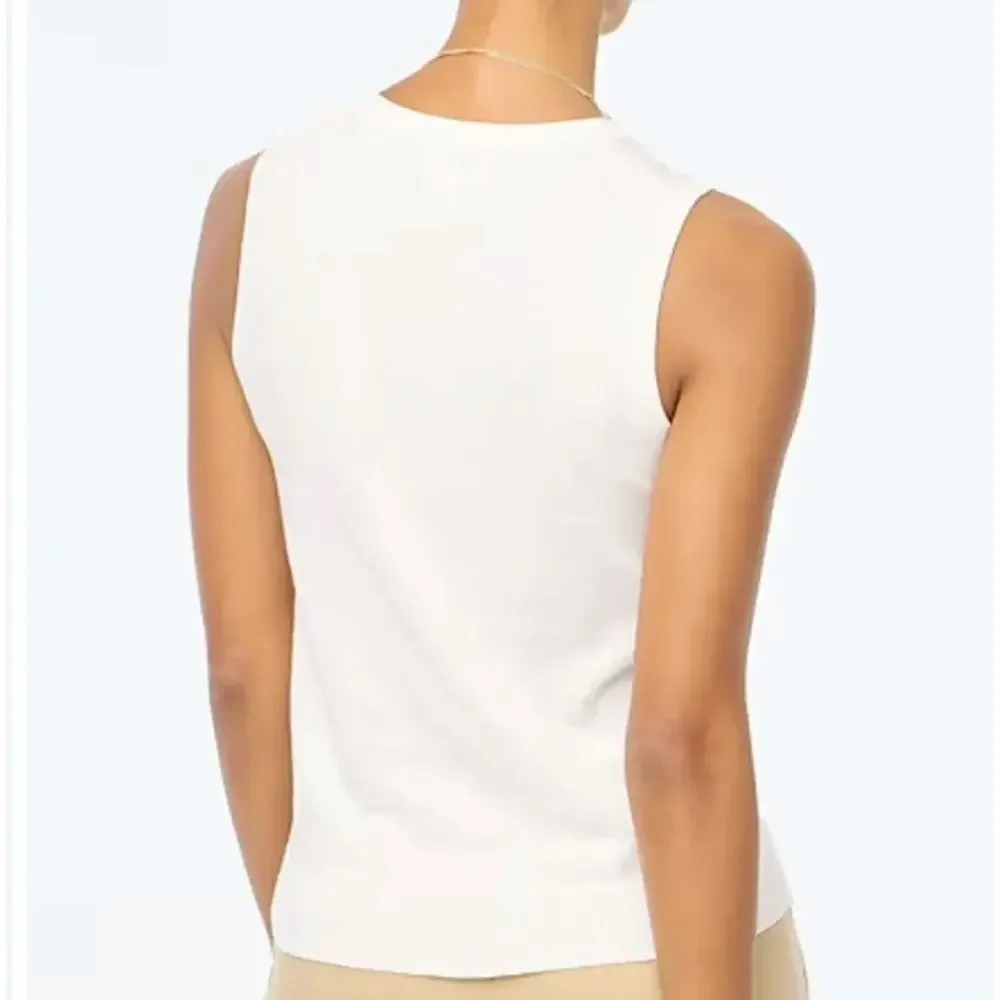 J. Crew Sweater Shell in Classic Cotton White BO375 Size XXS - Picture 3 of 13